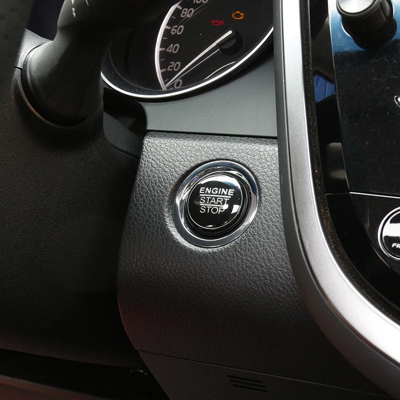 Automobile Interior Stickers Engine Button Cover Ring Trim for Toyota Camry Car Styling Accessories