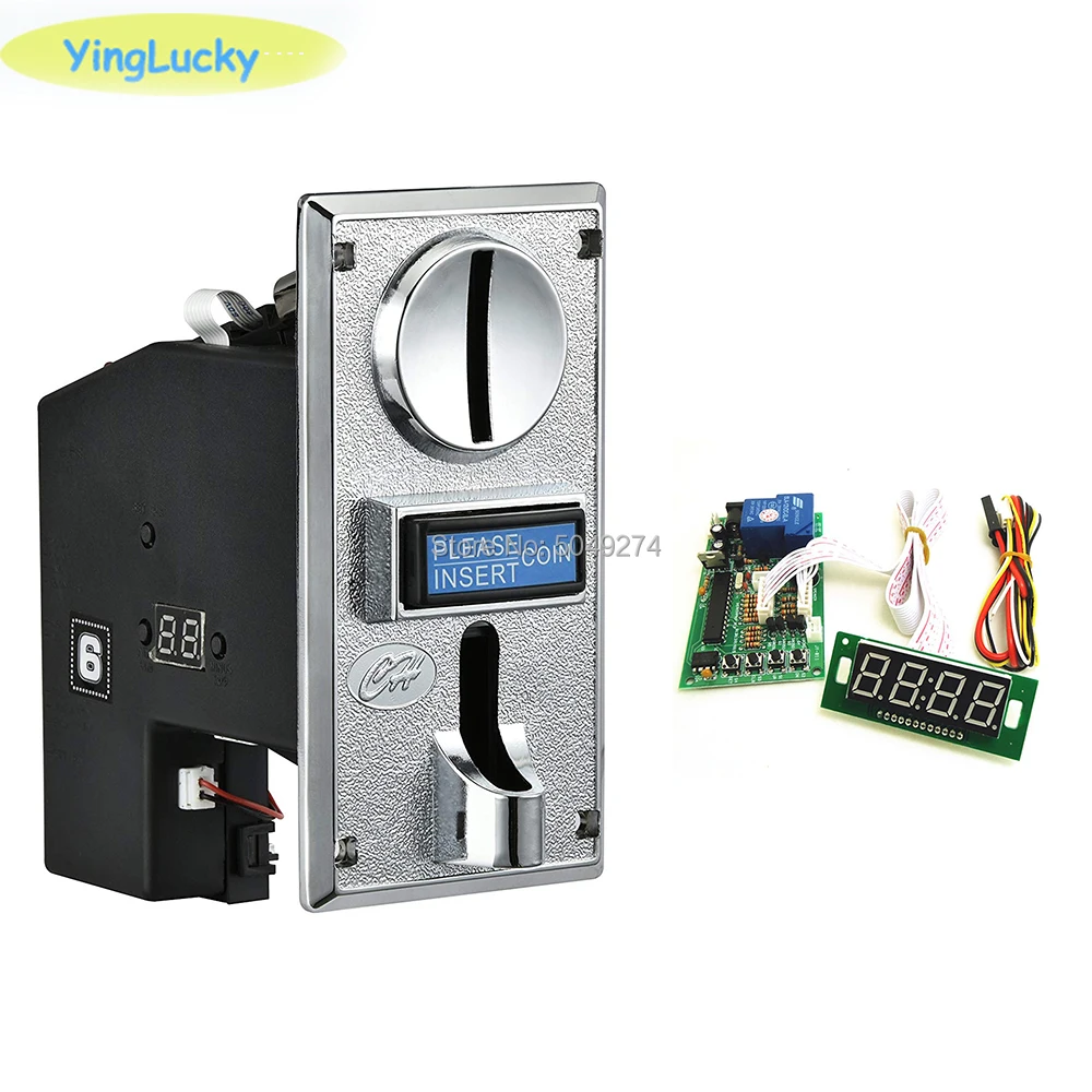 

Timer Control Board Time Controller PCB with 6 kind Coin Acceptor for Arcade Machine Massage Chair with 40cm White Lead,JY-15B