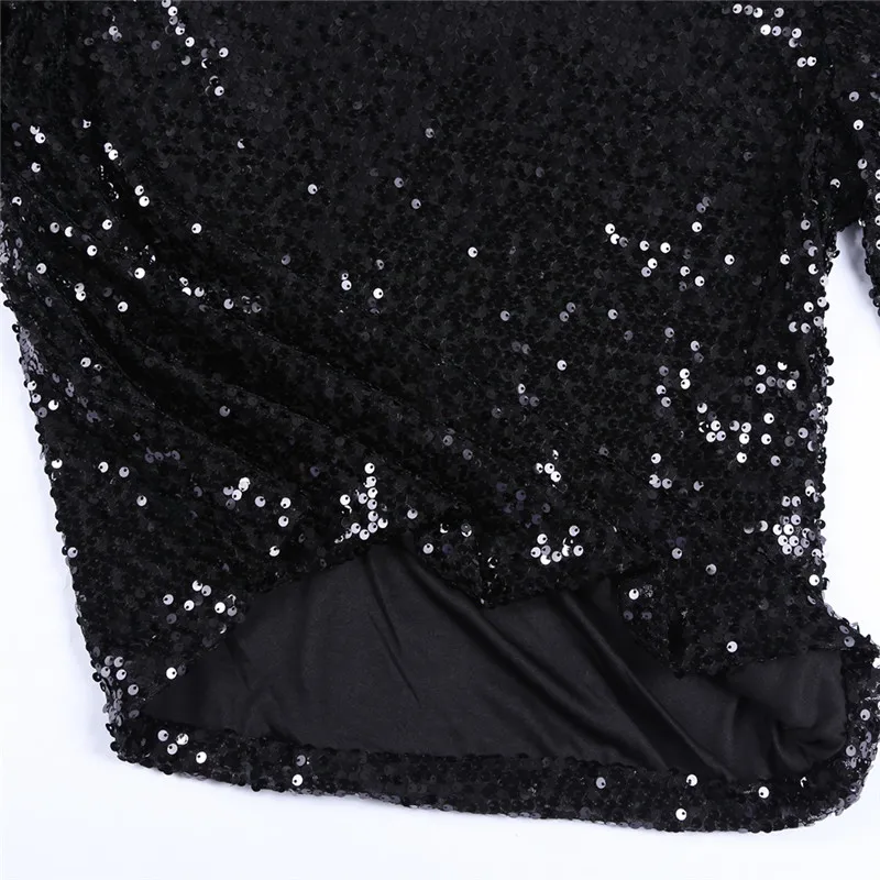 black sequence blouse