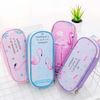 

Flamingo Pencil Case School Pencil Cases for Girls School Supplies Stationery Cute Big Pencil Box Bag Pencilcase School Gift