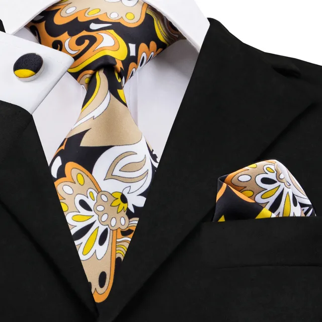 nuevo diseño para hombre lazos conjuntos moda imprimir tie hanky
