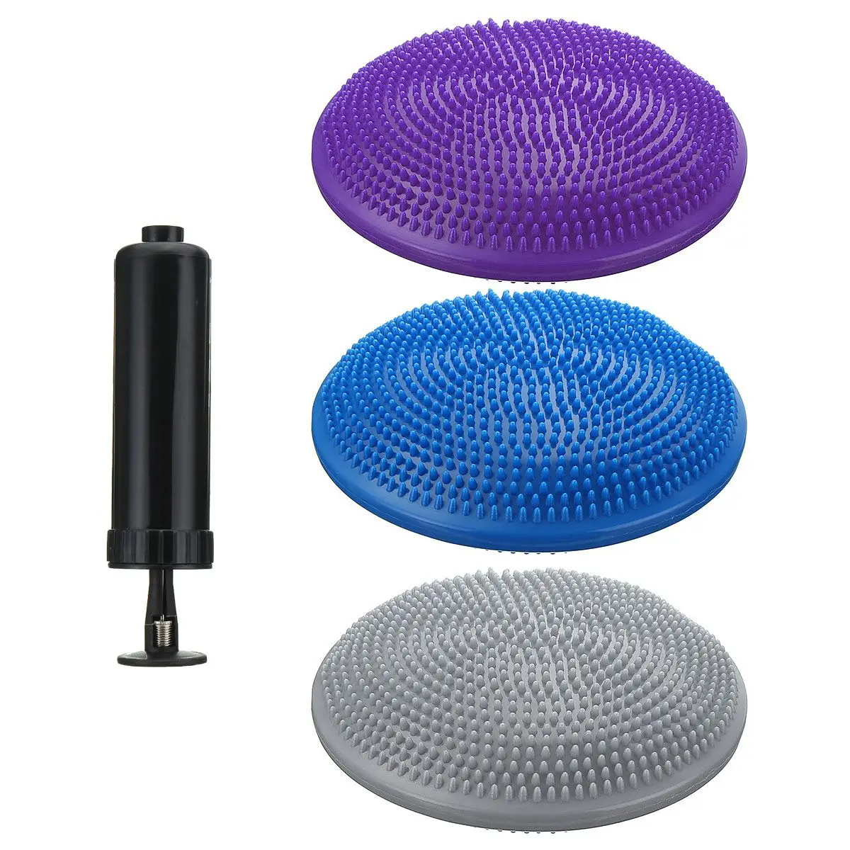 

Durable Universal Sports Gym Fitness Yoga Wobble Stability Balance Disc 33x33cm Inflatable Yoga Massage Ball Massage Cushion Mat