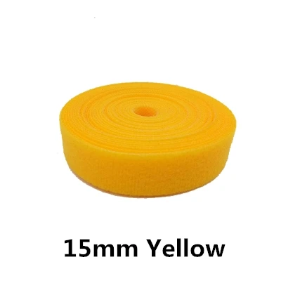 3 м 15/20 мм Волшебная Стикеры NylonHooks петли клейкая крепежная лента к спине Self швейные принадлежности "сделай сам" аксессуары лента-липучка «Magic Tape» - Цвет: Yellow   1.5cm X 3M
