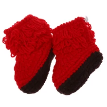 Высокие вязаные сапоги ручной работы для маленьких девочек