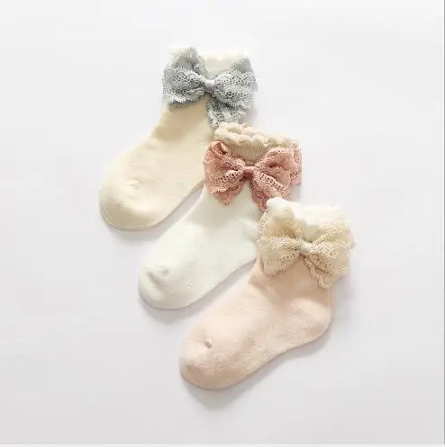 6 to 12 month 12 пар, весенние тонкие носки с бантом для малышей Детские носки хлопковые кружевные носки для маленьких принцесс - Цвет: 6 to 12 month