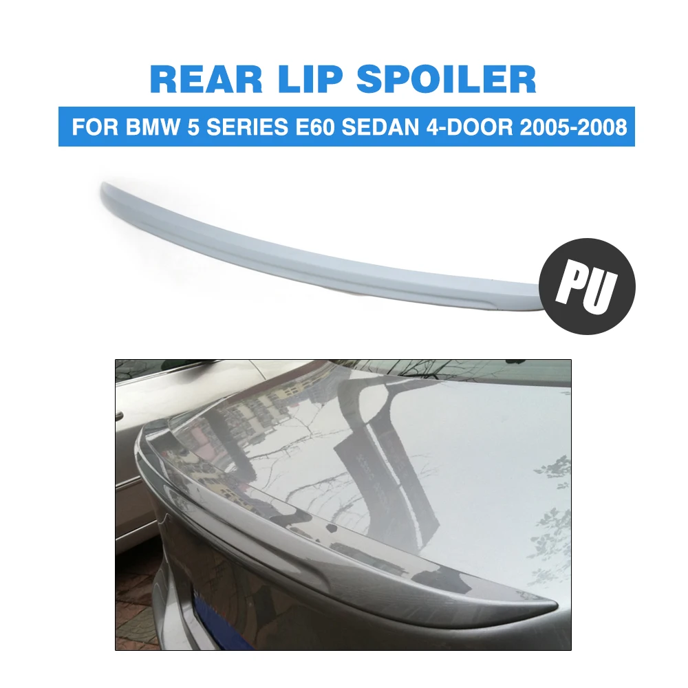 

Rear Spoiler Trunk Sticker Boot Wing For BMW 5 Series E60 Sedan 4-Door 2005-2008 Unpainted PU Grey Primer