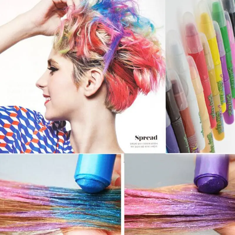 1pcs New 6colors Styling Products Hair Color Wax Dye One time Molding