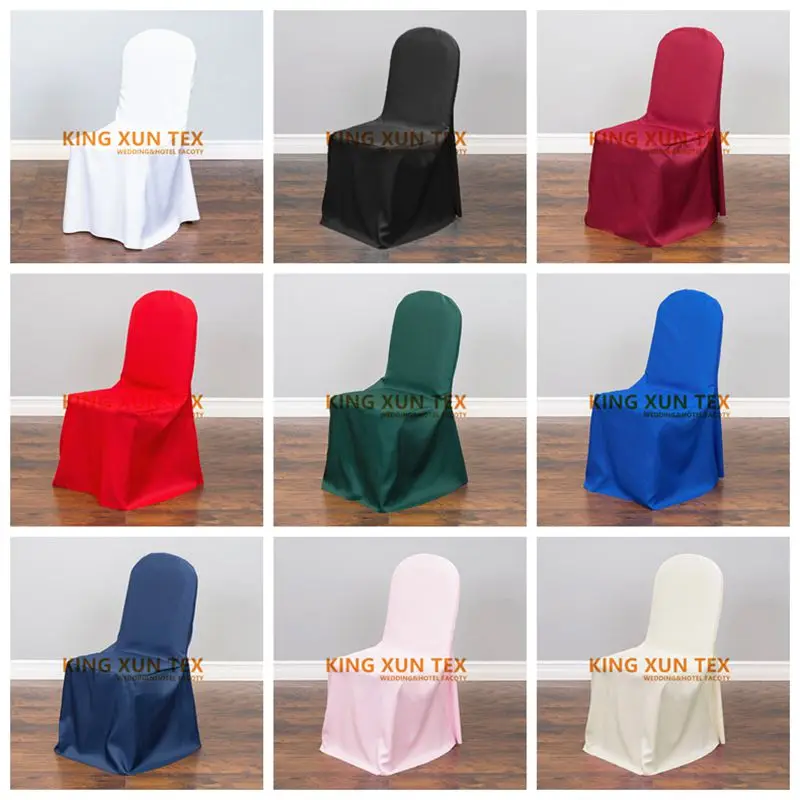

100pcs White Chair Cover For Wedding Decoration Poly Chair Cover Event Party Hotel Deco