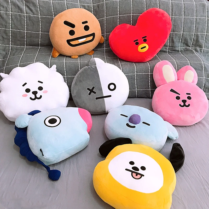 

35cm BTS Bangtan Boys Plush Pillow Sofa Cushion BT21 TATA VAN COOKY Present Toys Children Baby Birthday Gift
