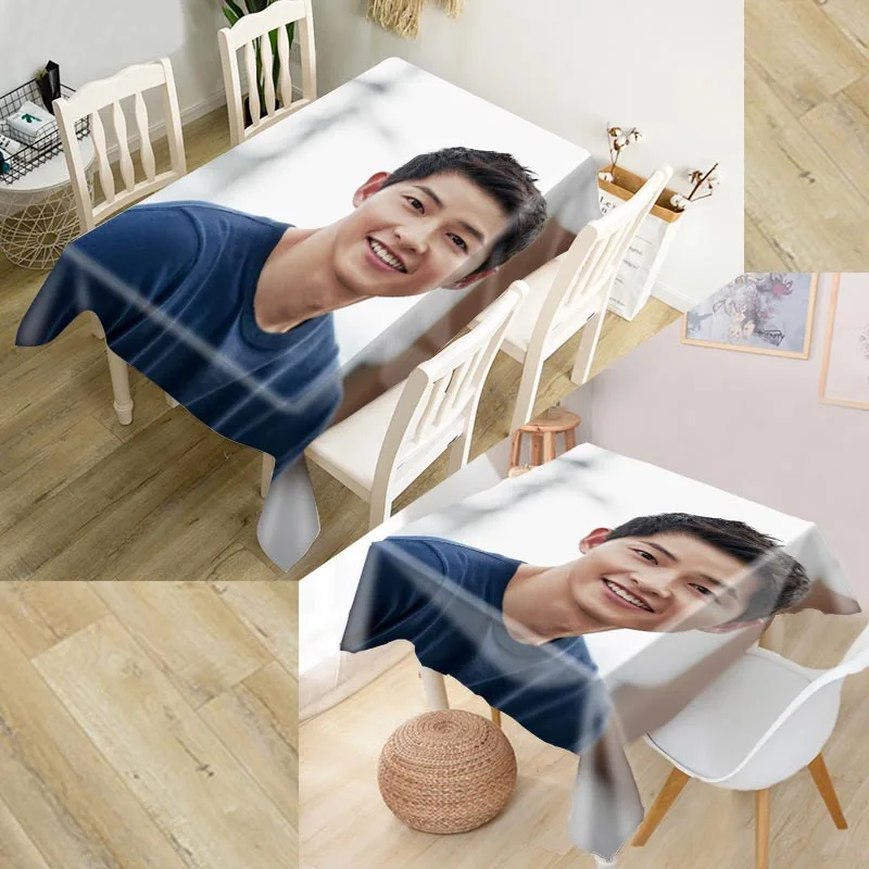 

Custom Song Joong Ki Modern Dustproof Tablecloth High Quality Print Tablecloth Everything for Home and Kitchen