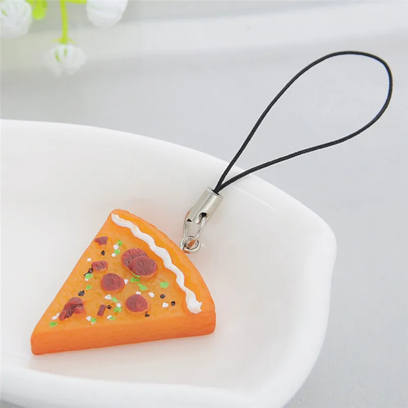 1Pc New Arrival Key Ring Fashion Cute Pizza Keychain Pendant Fashion Key Chain Chaveiro