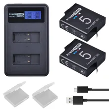 2 шт. 1600 мАч AHDBT-501 AHDBT501 AHDBT 501 Батарея для Gopro Hero 5 Батарея + ЖК-дисплей Dual USB Зарядное устройство для goPro 5 Hero5 камера 4k