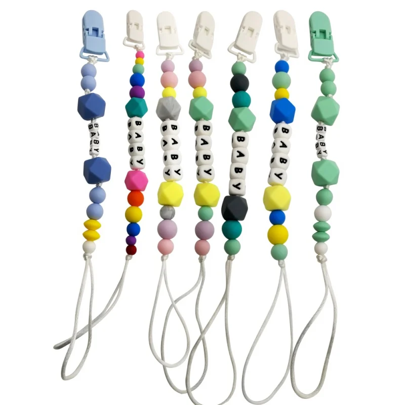 

Pacifier chain Pacifier Clips Gift Handmade Pacifier Chain Holder Baby Nipple Feeding Garment Wooden Clip