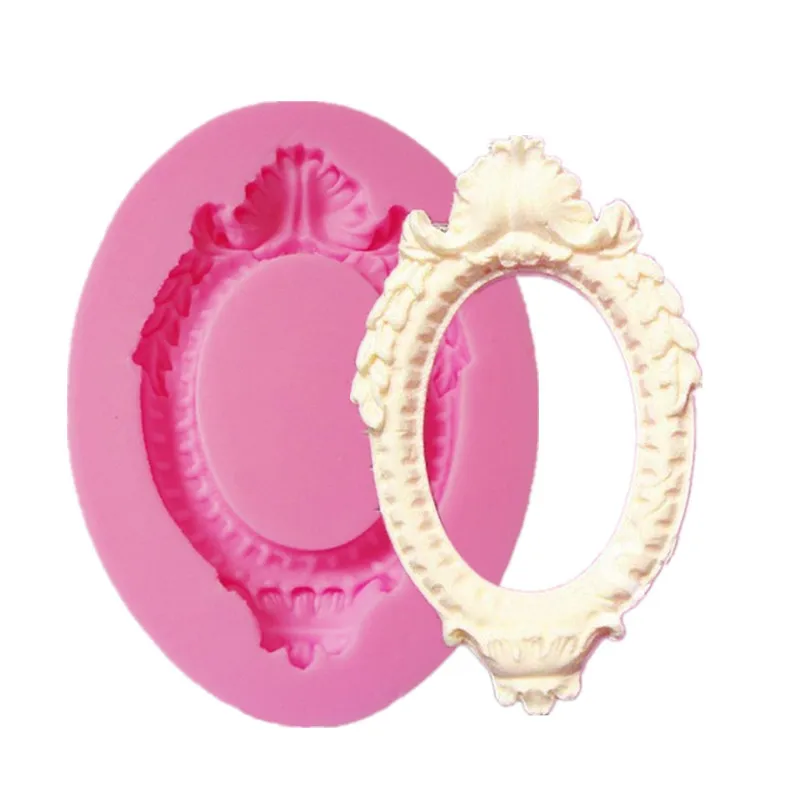 Vintage Oval Frame Mold Silicone Mold Fondant Mould Cake Decorating Tools Chocolate Gumpaste