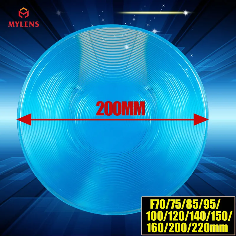 

diameter 200 focus 70mm round optical glass fresnel lens for stage light,traffic light, LED light ,follow spot,free shipping