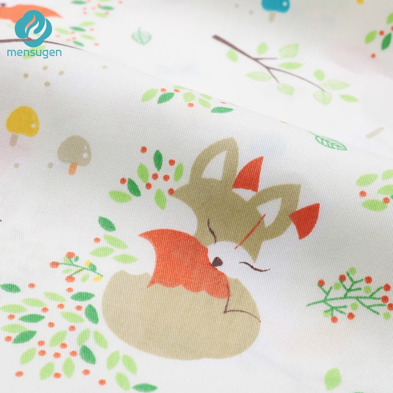 Ткань метров мультфильм медведь и лиса хлопок ткань для детского постельного белья подушки и одеяло DIY швейный материал Лоскутная стеганая ткань