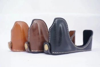 

PU leather Case Lightweight Camera Bag Cover Pouch for Panasonic Lumix GF7 GF8 Black Brown Coffee