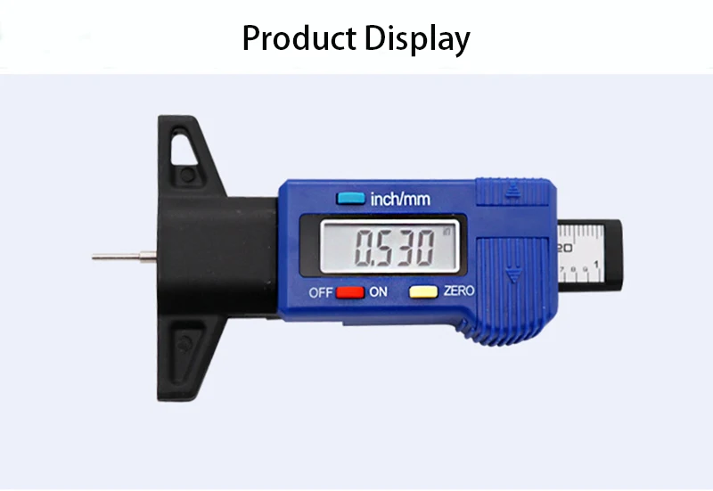 Высокоточный цифровой измеритель глубины протектора, автоматическое обнаружение износа давления в шинах, инструменты для измерения безопасности автомобиля, Электронный штангенциркуль