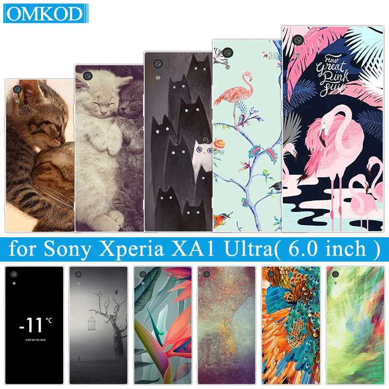 Для Sony Xperia XA1 Ultra Flamingos задняя крышка 6 0 дюймов для X A1 Ультра мягкий ТПУ прозрачный