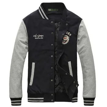 

New Fashion Baseball Jacket Men Casual Coat Bomber Jacket Autumn Winter Covered Button OUTWEAR Coat Male Clothing