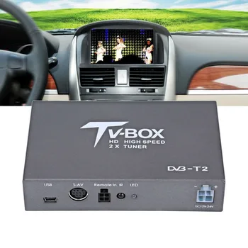 

Car TV Tuner HD 1080P TV Receiver Car MPEG4 Digital TV Box 4 Seg Support 180-200KM/H Car Tuners Remote Control