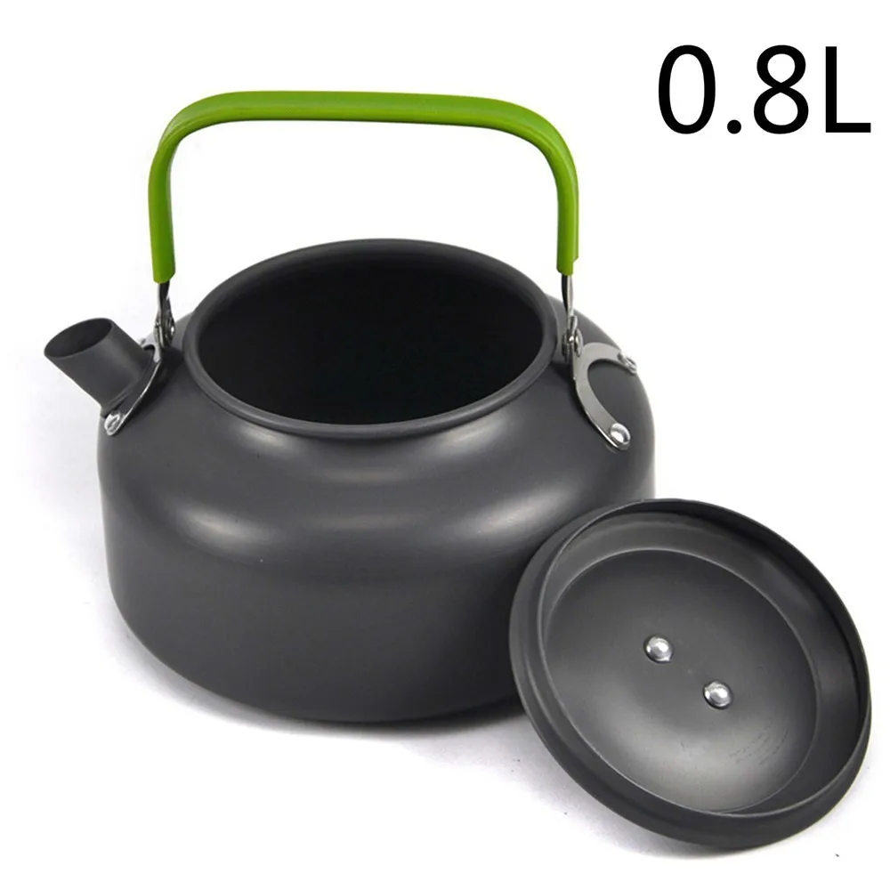 

0.8L Camping Hiking Picnic Teapot Pot Outdoor Portable Cookware Mess Kit Carabiner Camping Cookware Stove Pot