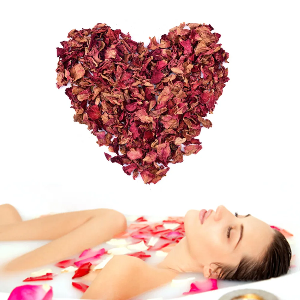

Natural Red Rose Dried Petals Buds 100% Organic Foot Bath Soap Spa Bathing Beauty Beauty Supply