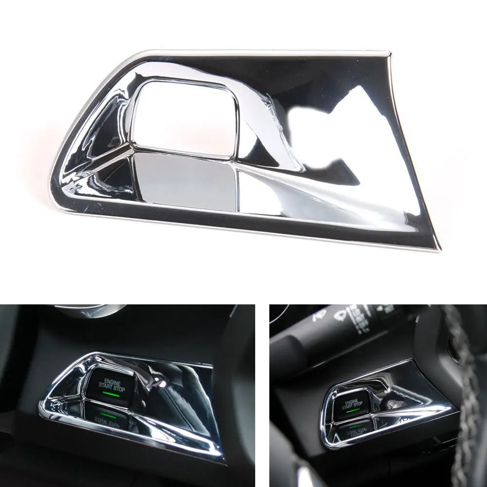

Auto ABS Blue/ Red/ Silver Car Engine Start Stop Button Frame Cover Trim Fit For Chevrolet Camaro 2017+ Car Styling Accessories