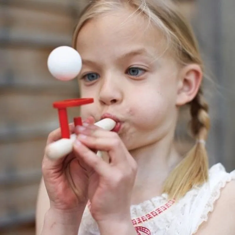 Интересные деревянные дети дуют мяч баланс Обучение удар мяч стержень для мальчиков и девочек обучения Науки развивающие игрушки