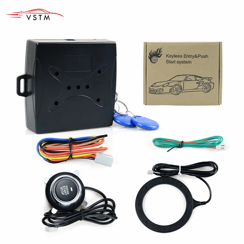 

2019 Auto Car Alarm Engine Push Start Button RFID Lock Ignition Starter Keyless Entry Start Stop Immobilizer Anti-theft System