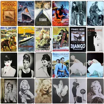 

[SQ-DGLZ] Cinema Poster Metal Sign Bar Wall Decoration Tin Sign Vintage Metal Signs Home Decor Painting Plaques Art Poster