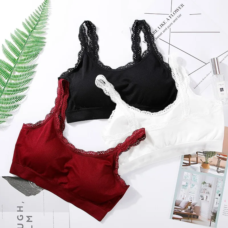 

Seamless lace beauty back wrapped chest tube chest Anti-lighting bottom belt chest pad ladies sleep sports bra