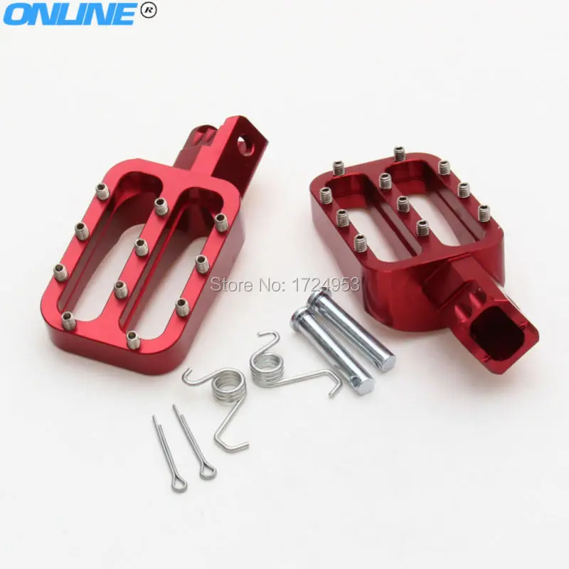 Billet CNC Foot Peg Pedals Rests Fit CR KAYO SDG IRBIS KLX TTR BSE XR