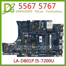 KEFU CN-0KFWK9 материнская плата для ноутбука Dell Inspiron 5567 5767 Материнская плата ноутбука BAL20 LA-D801P i5-7200U R7 M440 протестированная работа