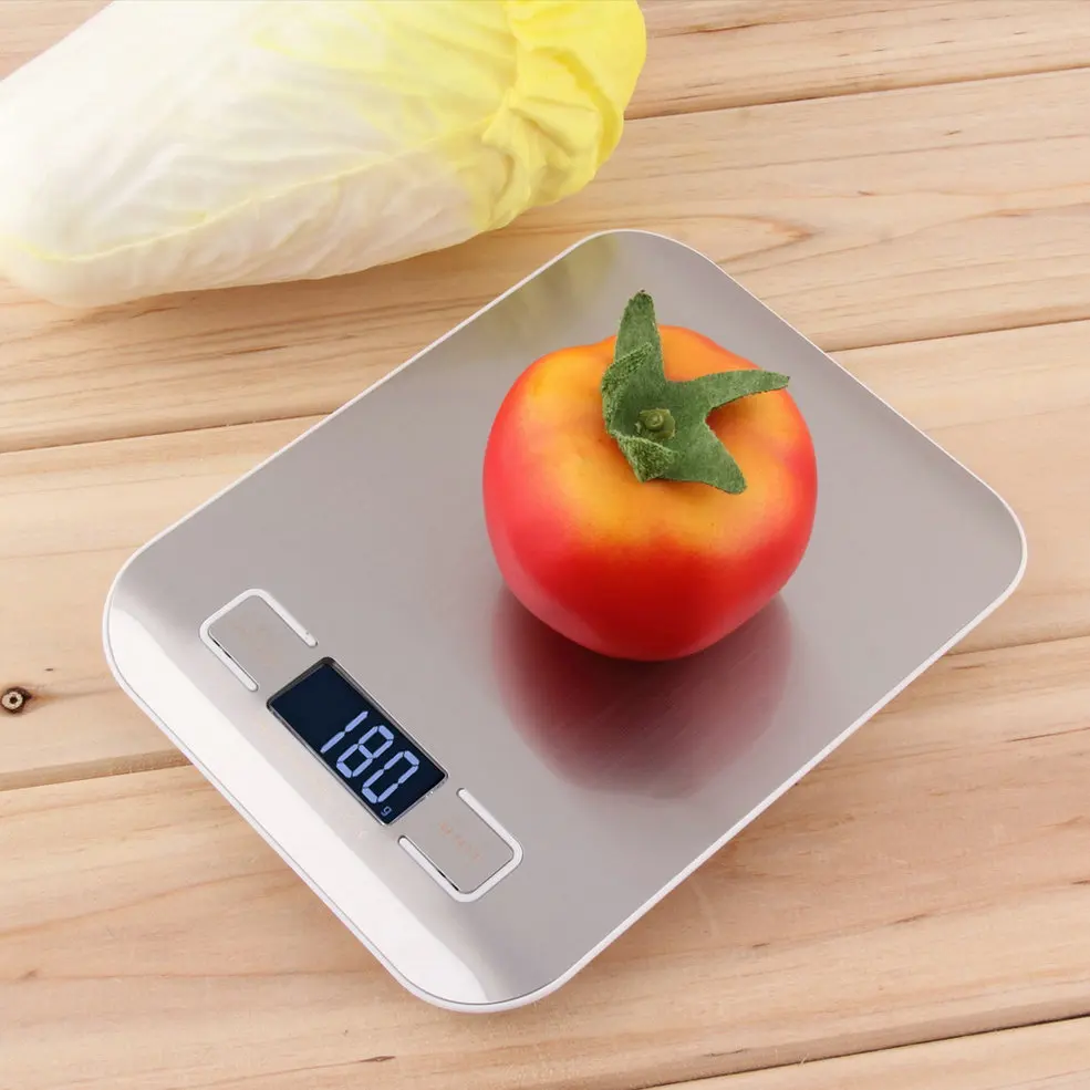 2017 новейшие кухонные весы из нержавеющей стали 11lb x 0 05 oz тонкие цифровые с ЖК