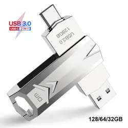 DM USB флэш-накопитель 3,0 USB C OTG флешки 128 64 32 GB для Xiaomi Redmi5 для samsung S9 плюс примечание 9 Memory Stick флэш-накопитель PD098