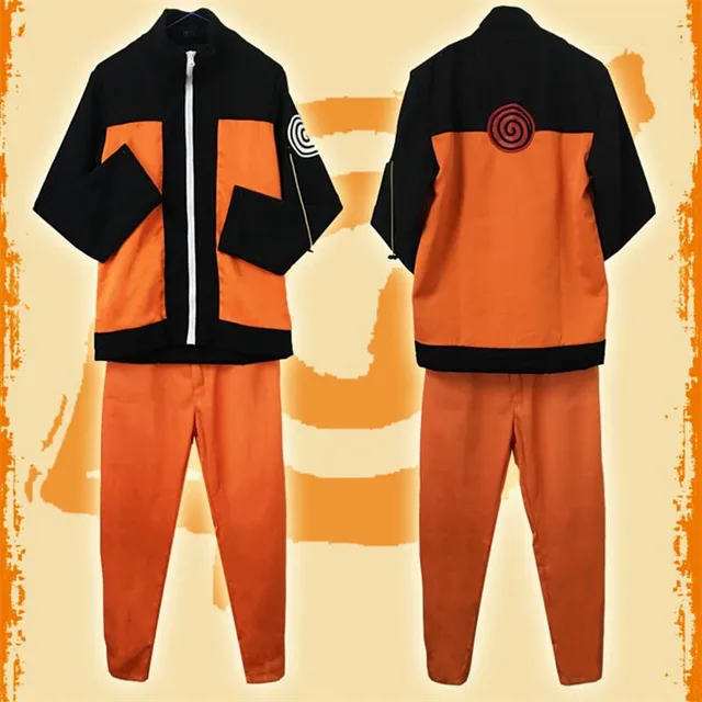 High quality Japanese Anime NARUTO Uzumaki Naruto Cosplay Costume Adult