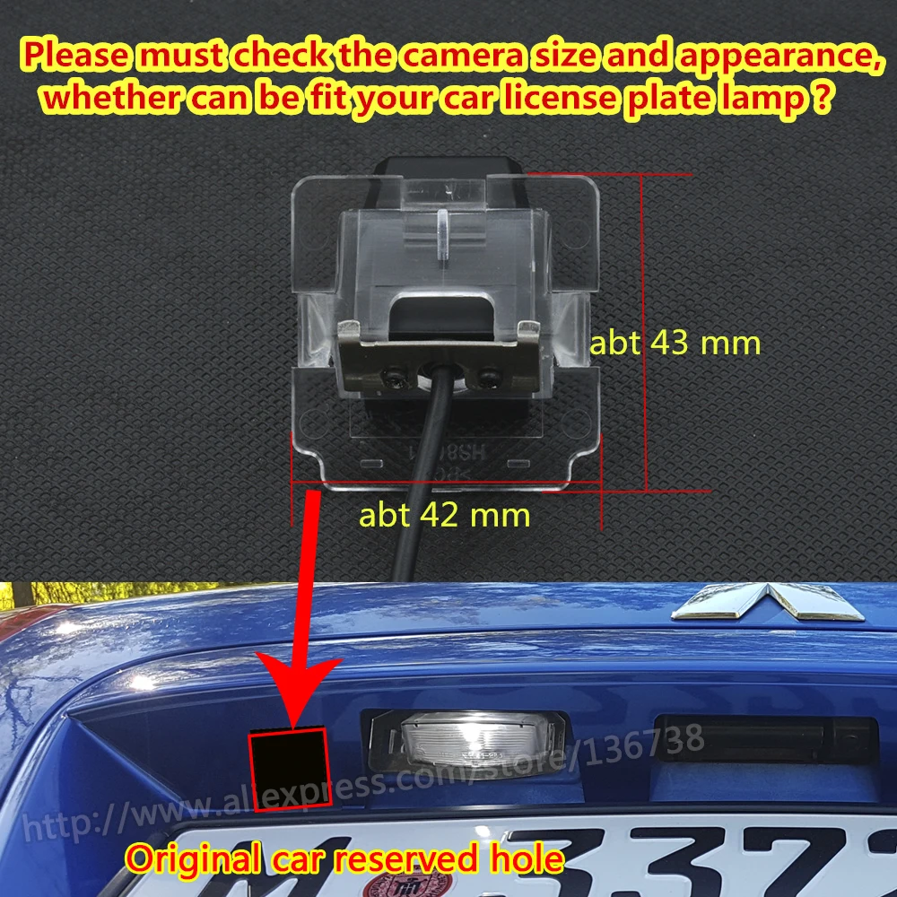 Для Mitsubishi Outlander 2003 2004 2005 2006 2007 2008 2009 2012 автомобиля Full HD 1280*720 резервная камера заднего вида Камера для парковочной системы