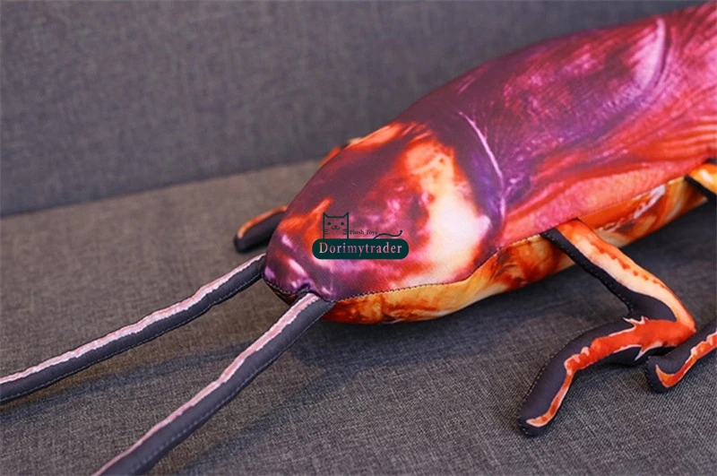 Dorimytrader Pop Big 110cm Simulated Pests Cockroaches Plush Toys Tricky Animals Doll Pillow Cute Gift 47inches DY61635 (10)