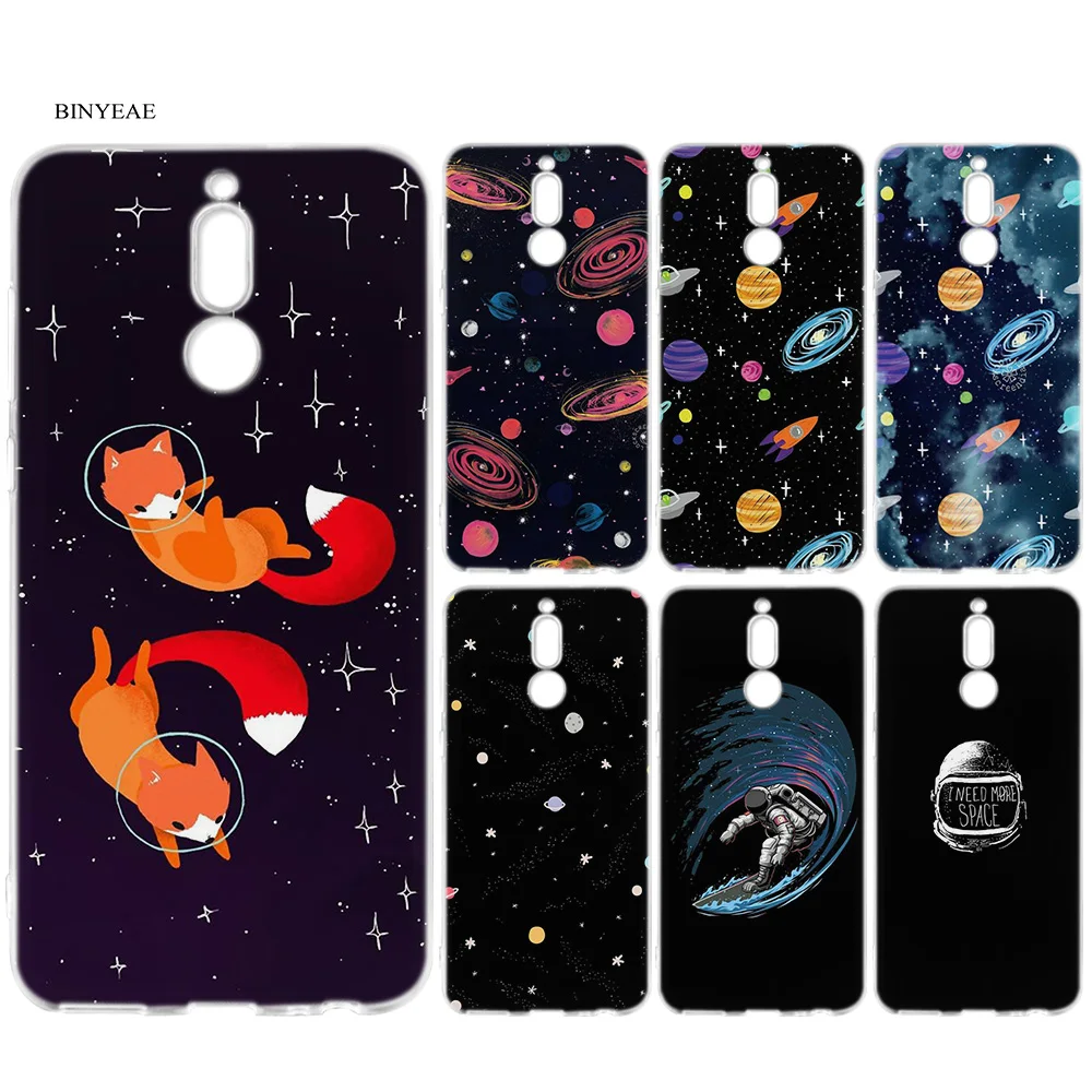 

Space Fox Dark Cute Case for Huawei Mate 10 20 P10 P20 P30 Honor 9 10 Lite Pro P Smart 2019 for Huawei P20 Lite Silicone Cover