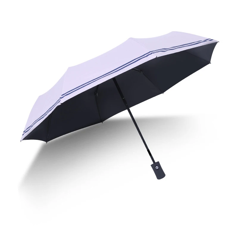 YADA Design Stripe Pattern Umbrella Folding Rainy Automatic Umbrellas For Women Men UV Lovely Cute Stripe Umbrella Gift YD129