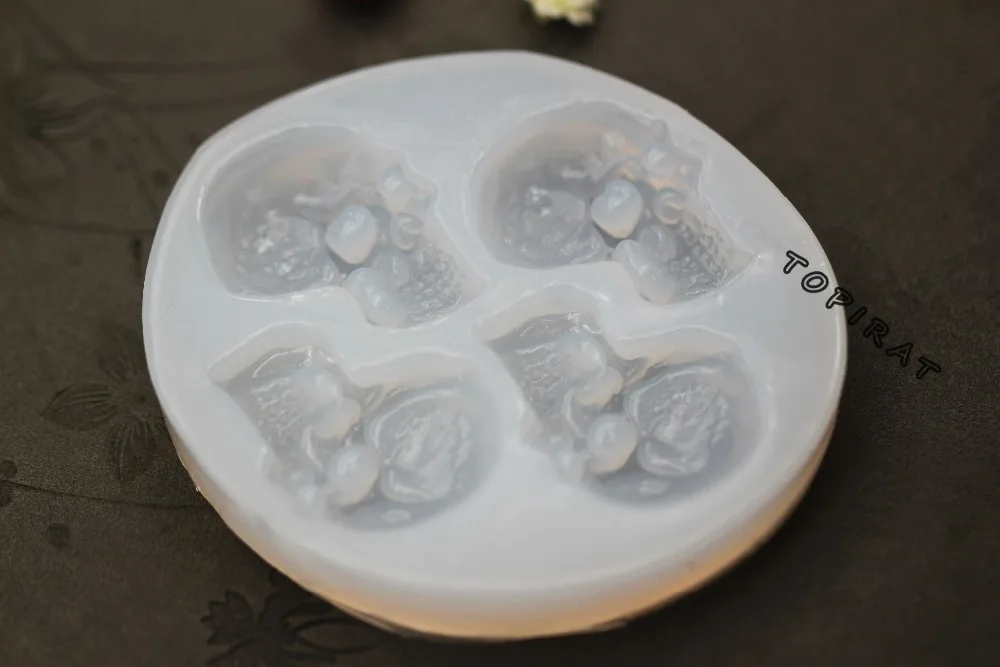 Прозрачная силиконовая форма высушенный цветок смола декоративные поделки DIY Тип черепа формы для эпоксидной смолы для ювелирных изделий