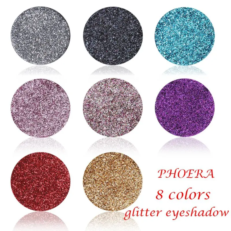Eyes Make Up Glitter Eye Shadow Easy to Wear Long-lasting Singel Color 8 Colors Metallic Eyeshadow Eyes