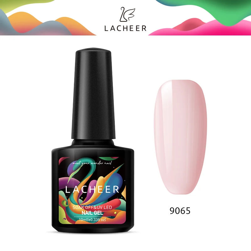 Lacheer УФ-гель для ногтей серии розового цвета Led гель лак Полупостоянный Гибридный лак для ногтей, маникюр стойкий УФ-гель - Цвет: 9065