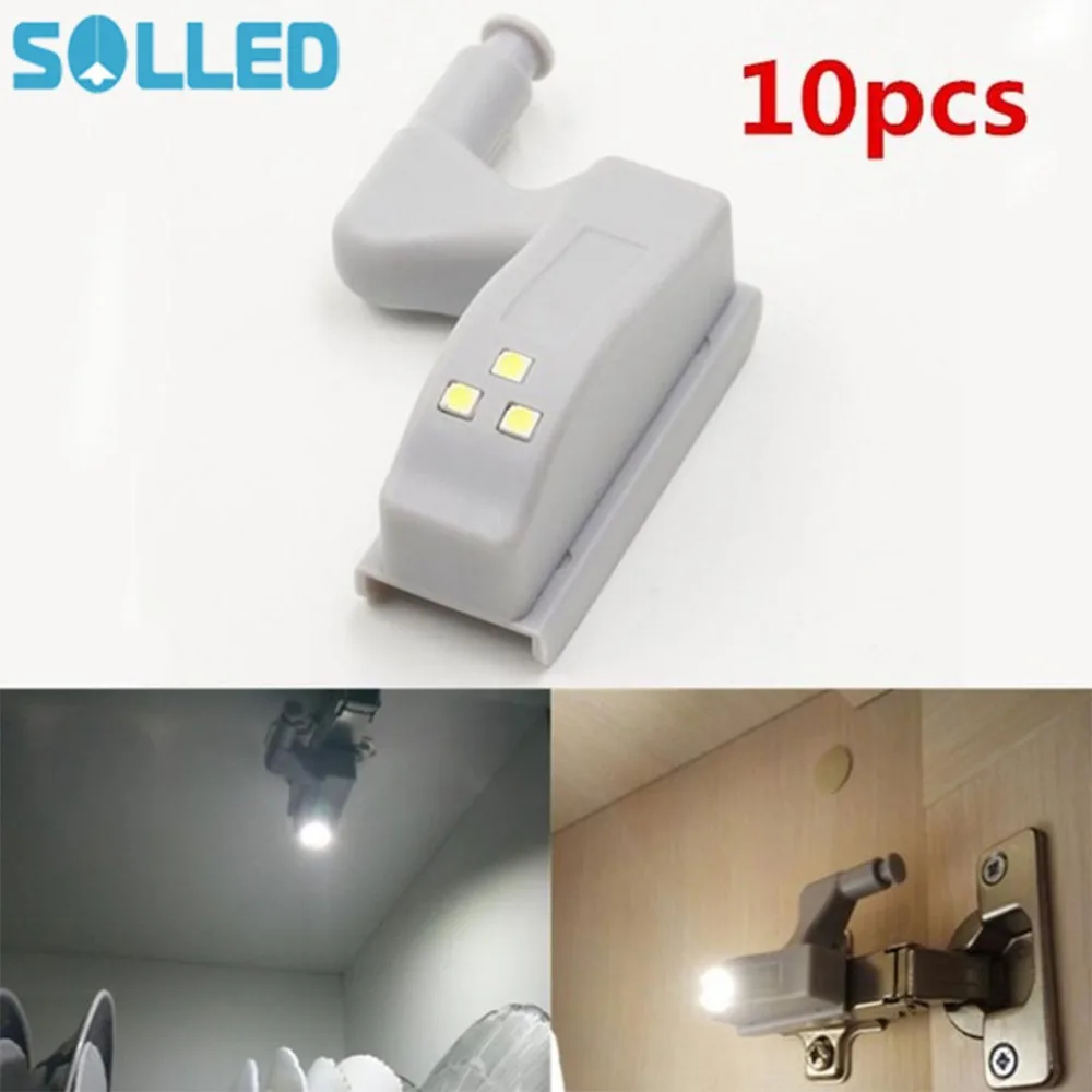 SOLLED 10PCS LED Hinge Light Universal Kitchen Bedroom Living