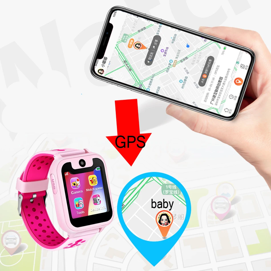 BANGWEI2018 новая детская smart watch gps удаленного позиционирования SOS чрезвычайного мобильного телефона напоминание голосовой чат поддержки SIM