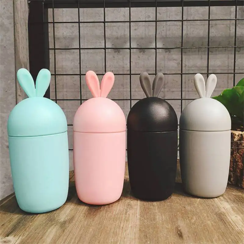 

280ML Creative Silicone Sleeve Anti-scalding Glass Water Bottle Cute Rabbit Portable Water Cup for Drinking Juice Milk Container