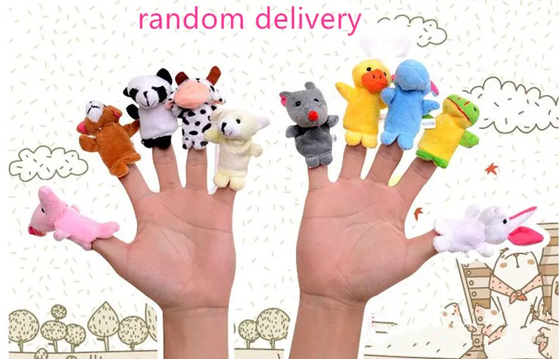 

20pcs/lot Lovely animal finger puppets, Korean style ,cute fashion doll toys rabbit cat elephant ect,gift for children play game