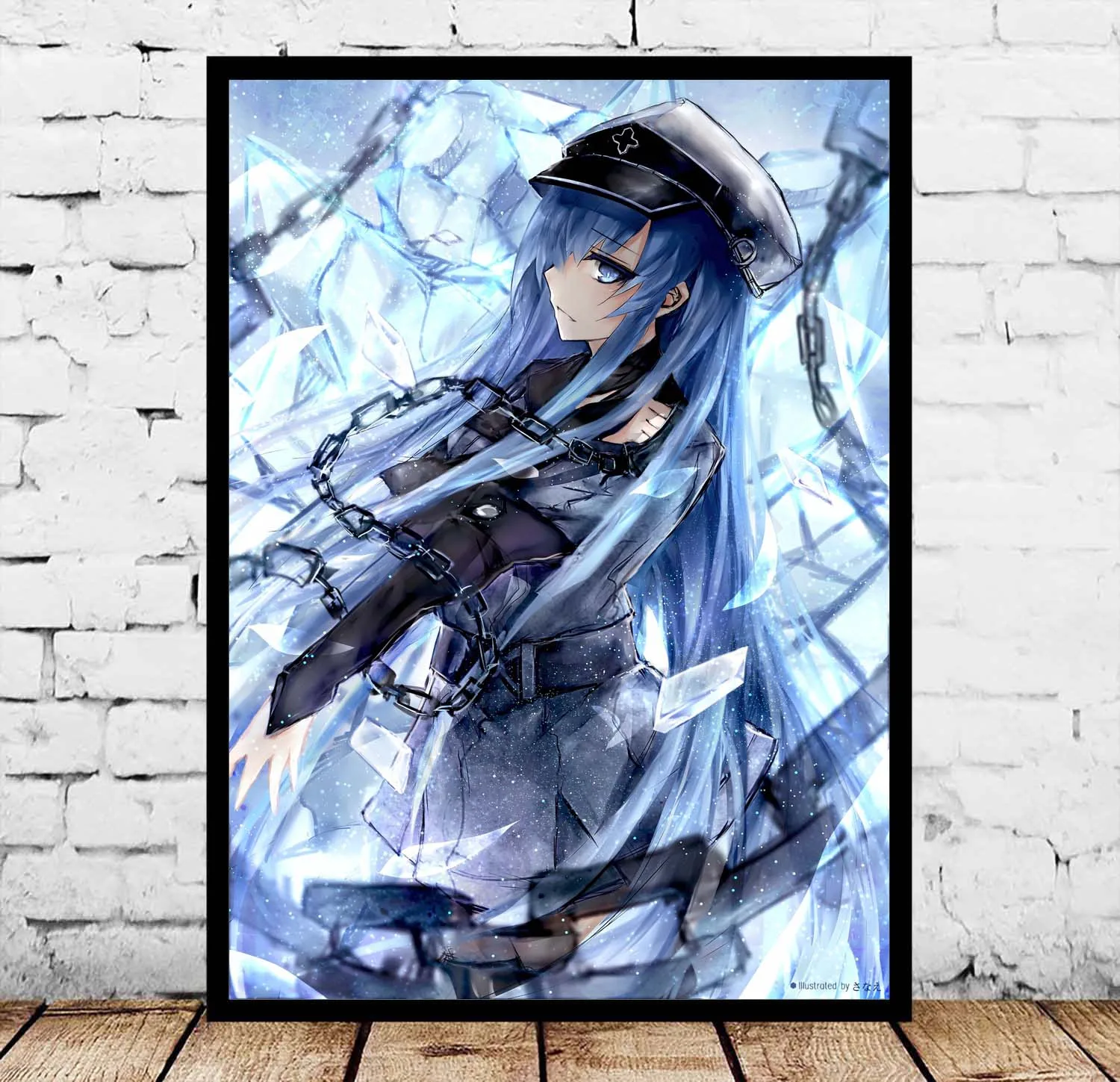 Akame ga KILL японские аниме плакаты шелковая Живопись Wall Art без рамки|Рисование и