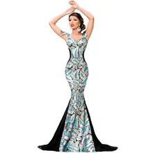 FGirl Ukraine Büro Kleid Party Kleider für Frauen Silber Pailletten Verschönerung Elegante Meerjungfrau Abendkleid FG10434
